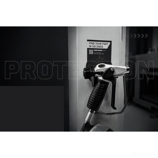 Machine Guard Spray Gun DMG MORI Bold Logo black Machine Guard Spray Gun DMG MORI Bold Logo black